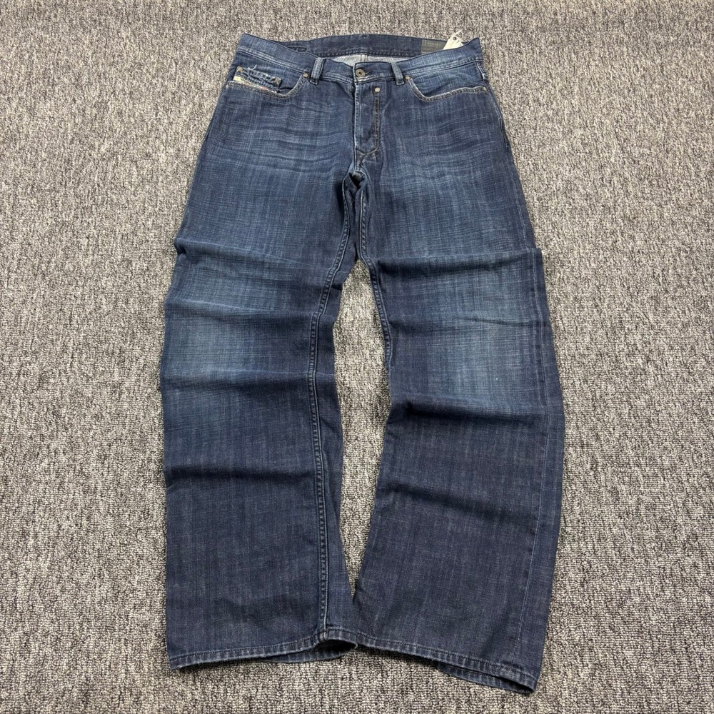 Baggy Y2K Made In Italy Diesel Quratt Dark Wash Denim Jeans 34x32 Grunge Skater